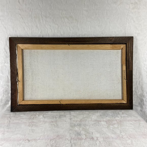 Vintage Black Velvet Painting Spirit of the Wolf Signed Circa 1970 kitschy - Picture 7 of 8